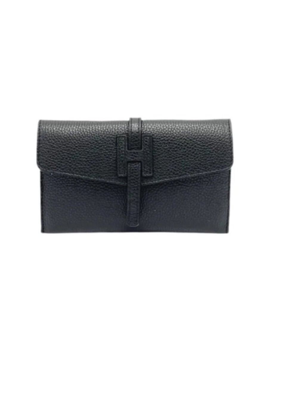 Black leather clutch/cross body handbag